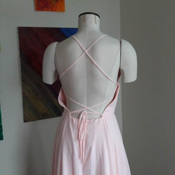 Halter Chiffon Prom Evening Formal Backless Gown - Picture 4 of 8